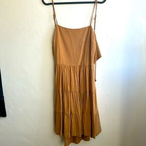 Light brown boho summer dress. Size medium. Brand- By Together